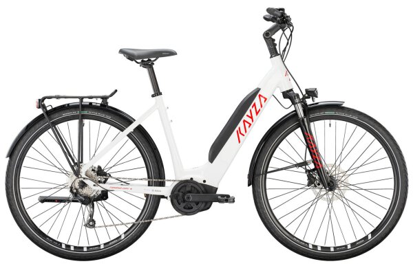 E-Bike Kayza "Tanana Dry 4" 28" Alu Trekkingrad, Shimano Altus 9-Gang, Bosch Performace, 65Nm, 500Wh Akku,