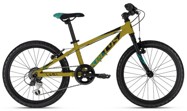 Kellys "Lumi 30 Yellow" 20" Alu MTB Kinderrad, Shimano TY21, 6-Gang,