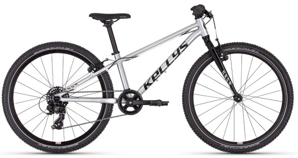 Kellys "Naga Air 50 Silver" 24" Alu MTB Hardtail, Shimano TY300, 7-Gang, 8,4 kg